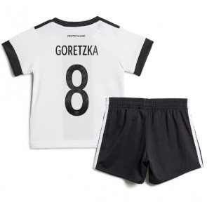 Germany Leon Goretzka #8 Replica Home Stadium Kit for Kids World Cup 2022 Short Sleeve (+ pants)
